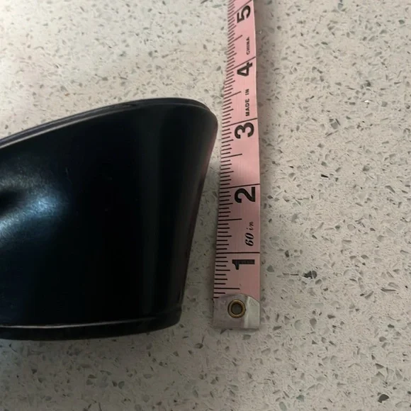 ON HOLD Navy blue Italian Shoemakers wedge slide sandals - Picture 9 of 9